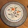 Mixed Asian Decor with Textiles, Plate and Carved Wood Book Slide - 6