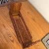 Mixed Asian Decor with Textiles, Plate and Carved Wood Book Slide - 9