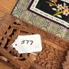 Mixed Asian Decor with Textiles, Plate and Carved Wood Book Slide - 13