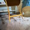 Folding Tray Table and Round Glass-Top Three-Leg Table - 3