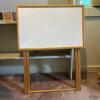 Folding Tray Table and Round Glass-Top Three-Leg Table - 4