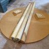 Folding Tray Table and Round Glass-Top Three-Leg Table - 8