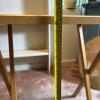 Folding Tray Table and Round Glass-Top Three-Leg Table - 11