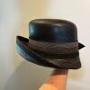Cherry and Webb Black Straw Boater Hat With Ribbon Band - Size 22 - 3