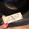 Cherry and Webb Black Straw Boater Hat With Ribbon Band - Size 22 - 6