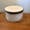 Cherry and Webb Black Straw Boater Hat With Ribbon Band - Size 22 - 9