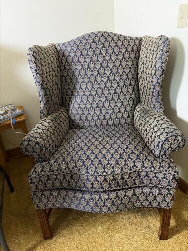 Drexel Heritage Wingback Chair in Traditional Style Upholstery