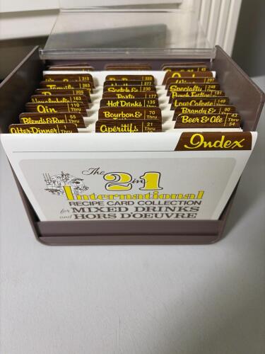 The 2 in 1 International Recipe Card Collection for Mixed Drinks and Hors D'Oeuvre
