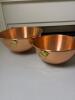 Copper Mixing Bowls and Footed Colander - 6