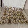 M.J. Hummel Reproduction Collector Plates with Wooden Display Rack - 4