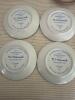 M.J. Hummel Reproduction Collector Plates with Wooden Display Rack - 9