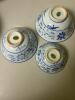 Porcelain Bowls with Blue Floral Motif - 5