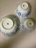 Porcelain Bowls with Blue Floral Motif - 6