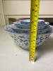 Porcelain Bowls with Blue Floral Motif - 9
