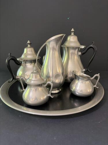 Dutch Pewter Coffee and Tea Service Set