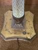 Glass and Brass Floor Lamp Table in Hollywood Regency Style - 6