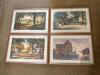 Four Framed Prints After H. C. Wolcott in Rustic Landscape Style