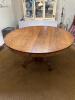 Round Oak Pedestal Dining Table in the Victorian Manner