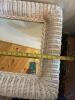 White Wicker Rectangular Wall Mirror Coastal-Style - 3