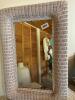 White Wicker Rectangular Wall Mirror Coastal-Style - 5