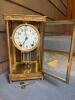Seth Thomas Brass and Glass Mantel Clock with Pendulum - 2