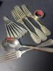 Assorted Silverplate and Metal Flatware and Napkin Ring