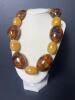 Amber and Gold-Tone Bead Necklace by Alice Kuo