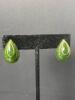 Pair of Jade-Tone Bead Necklace with 14k Gold Clasp and Earrings with Gold Tone Accents - 2