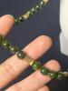 Pair of Jade-Tone Bead Necklace with 14k Gold Clasp and Earrings with Gold Tone Accents - 5