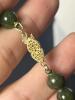 Pair of Jade-Tone Bead Necklace with 14k Gold Clasp and Earrings with Gold Tone Accents - 6
