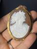 Pair of Antique Cameo Brooches in Victorian-Style Frames - 5