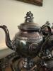 Stunning Reed & Barton Silverplate Tea and Coffee Service Set in Grape Motif on Friedman Silver Co. Butler Tray - 4