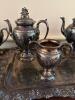 Stunning Reed & Barton Silverplate Tea and Coffee Service Set in Grape Motif on Friedman Silver Co. Butler Tray - 11