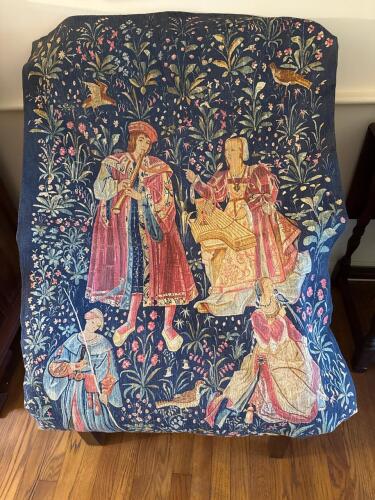 Medieval-Style Tapestry "Le Concert", Made in France 43"x32"