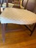 Double-Pedestal Dining Table with Eight Upholstered Chairs and Leaves - 15