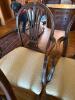 Double-Pedestal Dining Table with Eight Upholstered Chairs and Leaves - 17