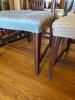 Double-Pedestal Dining Table with Eight Upholstered Chairs and Leaves - 19