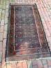 Hand-Knotted Wool Rug in Tribal-Style Geometric Pattern