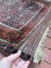 Hand-Knotted Wool Rug in Tribal-Style Geometric Pattern - 5