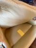 Upholstered Nailhead Trim Wingback Armchair in Queen Anne-Style, Cheery Yellow Upholstery - 6