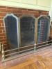 Brass Fireplace Fender and Tri-Fold Screen - 2