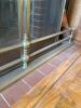 Brass Fireplace Fender and Tri-Fold Screen - 7