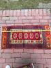 Handwoven Wool Rug With Geometric Floral Motif - 6