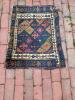 Small Hand-Knotted Geometric Persian-Style Rug