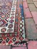 Handwoven Wool Rug in Tribal-Style Geometric Pattern - 6