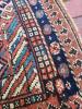 Handwoven Wool Rug in Tribal-Style Geometric Pattern - 9