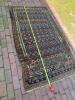 Handwoven Wool Rug in Tribal-Style Geometric Pattern - 10