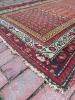 Oriental-Style Wool Area Rug with Geometric Pattern - 3