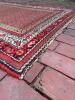 Oriental-Style Wool Area Rug with Geometric Pattern - 5