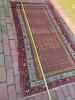 Oriental-Style Wool Area Rug with Geometric Pattern - 10